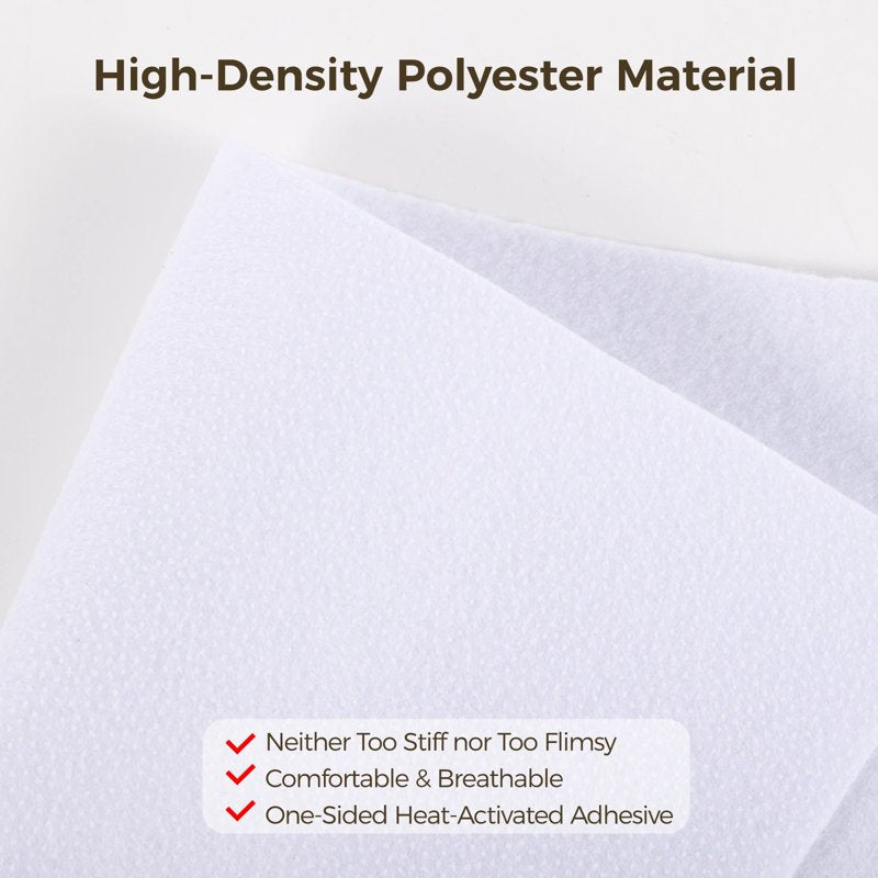 Fusible Interfacing Roll 16.5" x 10 Yards Medium Weight for Sewing Crafts