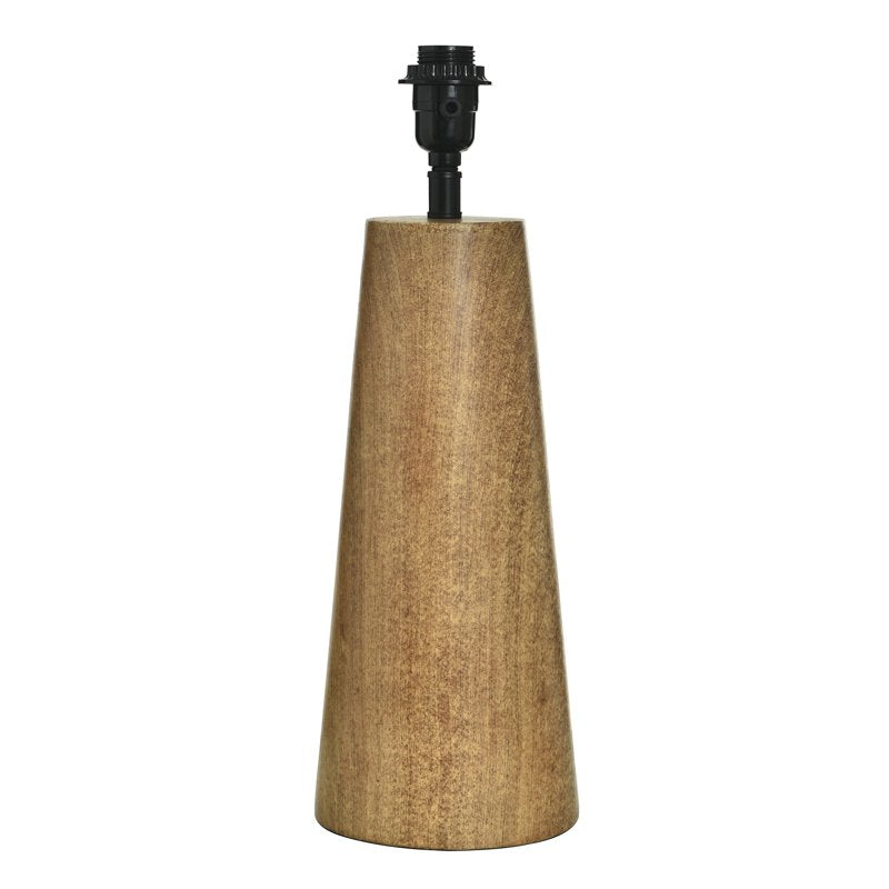 Wood Grain Finish Table Lamp with Pleated Shade - 23 Inch Indoor Decor Light
