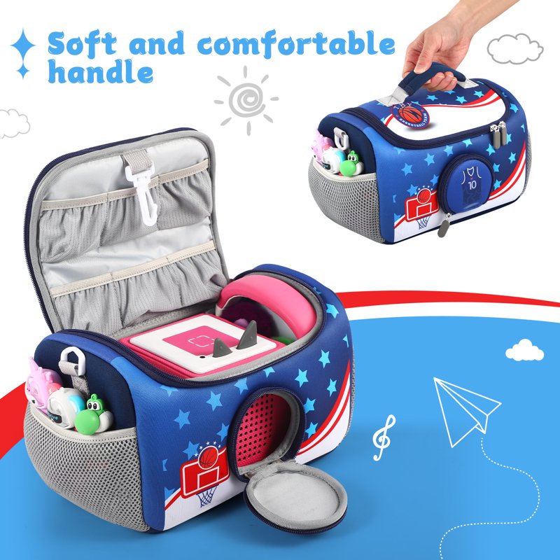 Kids Travel Carrying Case for Toniebox Audio Player Storage Bag - Blue