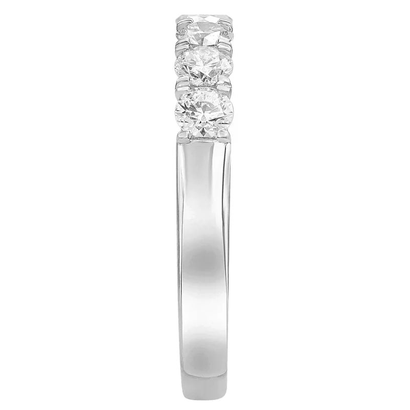 1 Ct. Round Lab-Grown Diamond Sterling Silver Band for Women Size 8