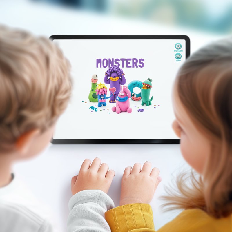Kids Air Dry Clay Kit with Interactive App - 6 Monster Sculptures, Non-Toxic & Safe for Ages 3+
