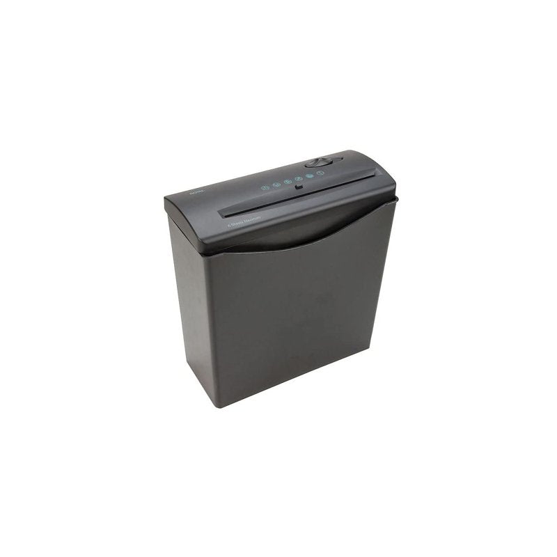 6-Sheet Strip Cut Paper Shredder with Wastebasket, Auto Start/Stop