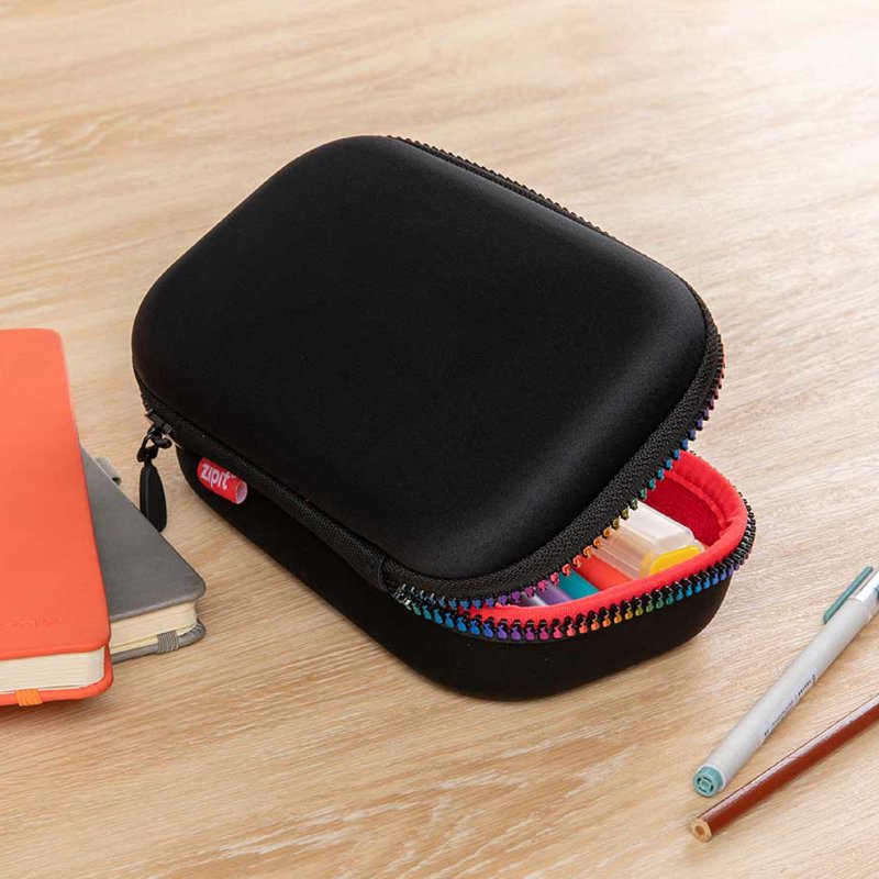 Large Capacity Rainbow Pencil Box - Durable & Washable School Supply Case