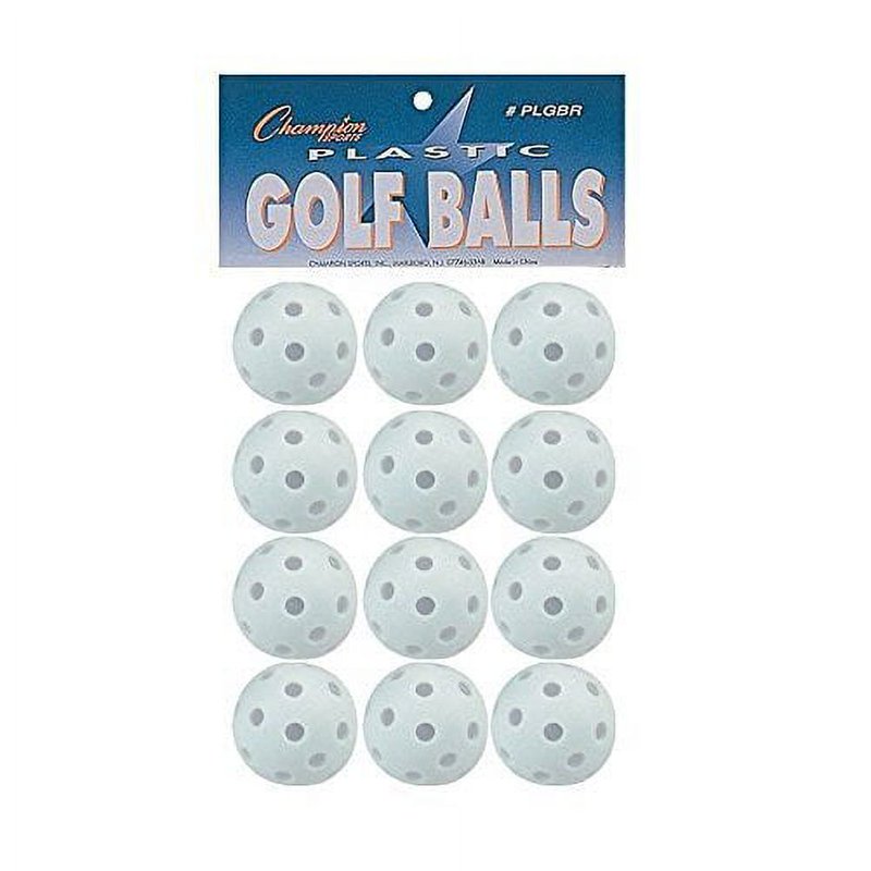 Plastic Golf Balls for Practice - 12 Pack, Lightweight & Durable for Kids & Beginners