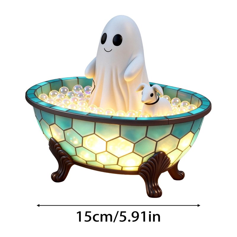 Halloween Ghost Bubble Bath Lamp with Night Light for Home & Bedroom Decor