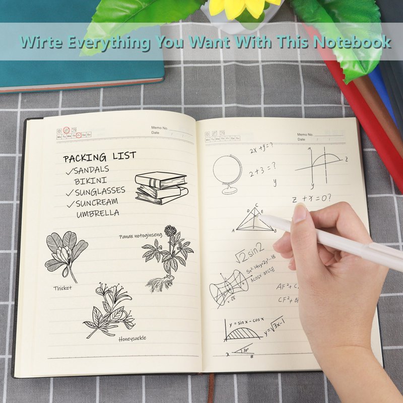 5 Pack Lined Journal Notebooks - A5 Soft Cover Leather Bulk Journals for Writing