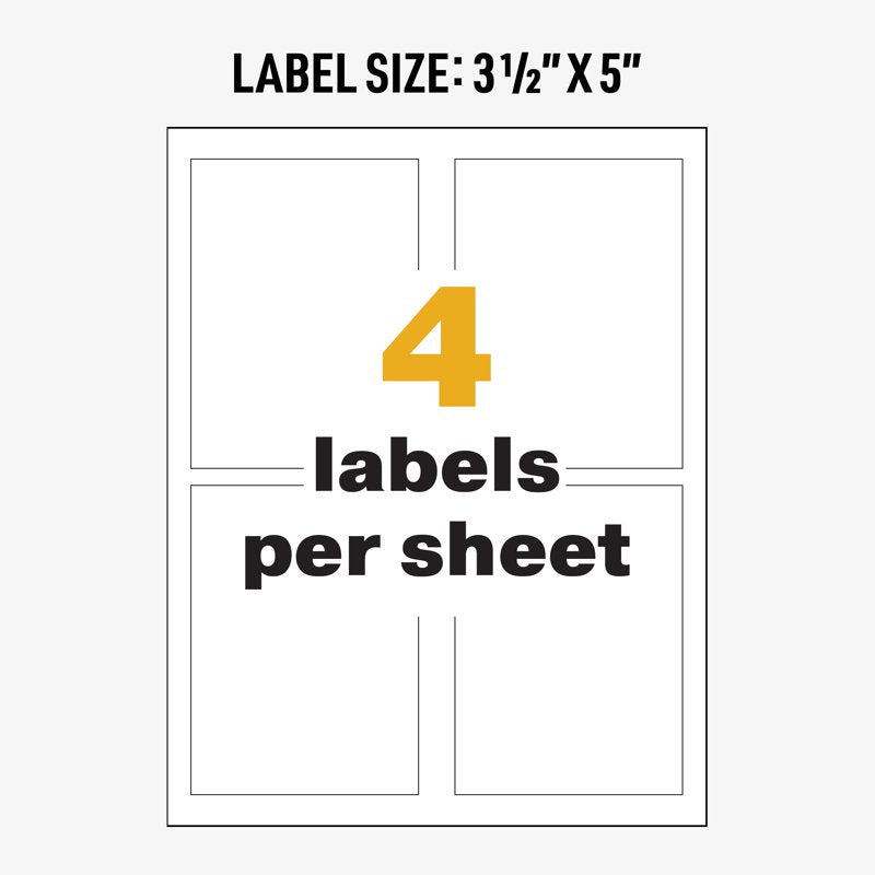 GHS Chemical Labels for Laser Printers Waterproof & UV Resistant - 200 Labels