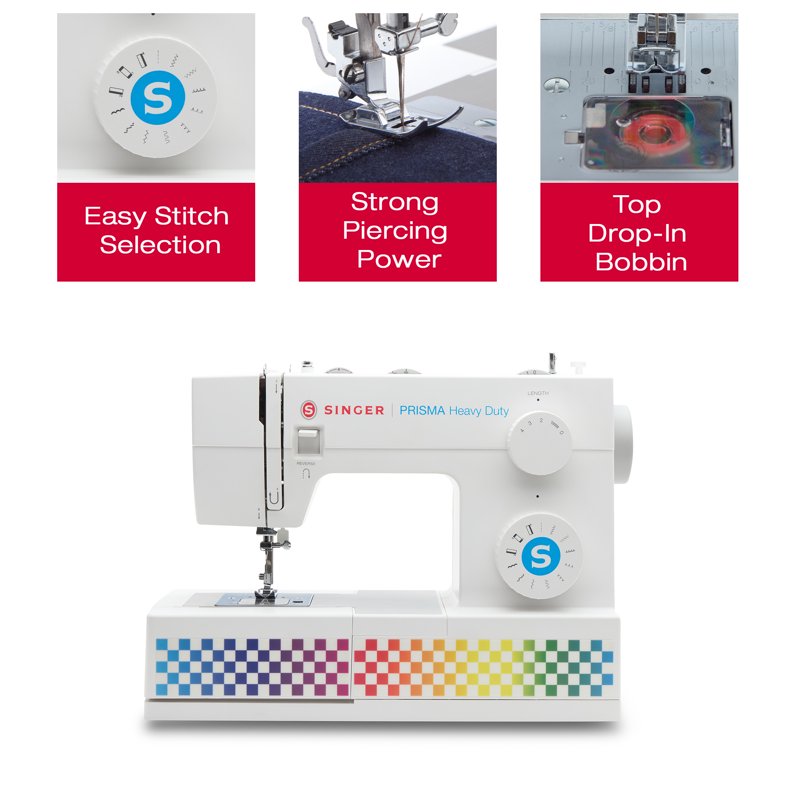 Heavy Duty Sewing Machine with 69 Stitches - Durable Metal Frame, High Speed