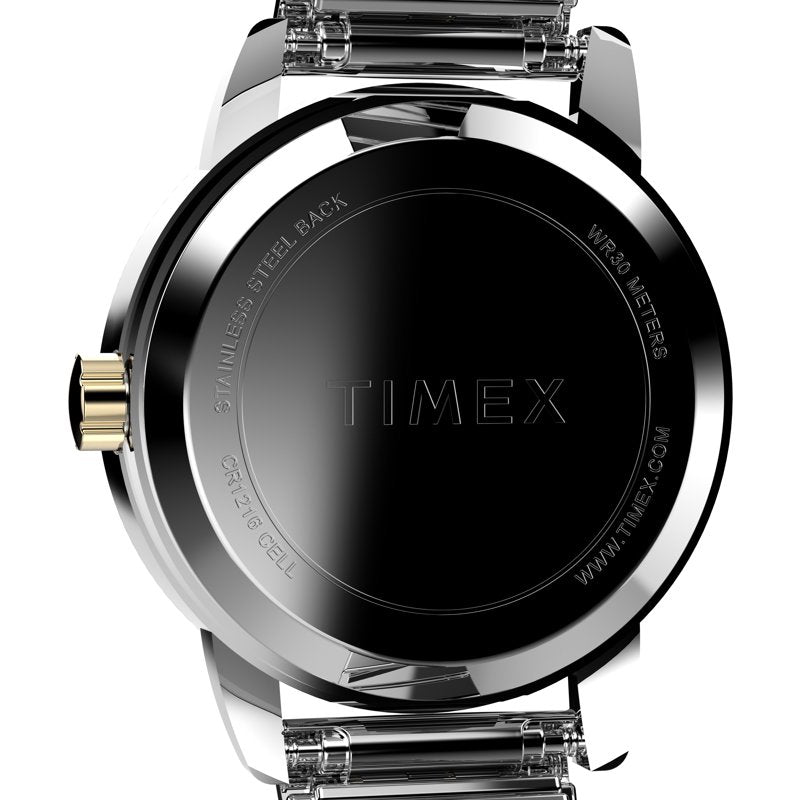 Women's Two Tone Expansion Band Watch Strap - Easy Reader Style