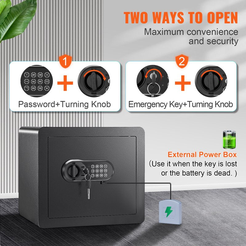 Home Safe 1.2 Cu Ft Steel Security Safe with Digital Keypad & Keys