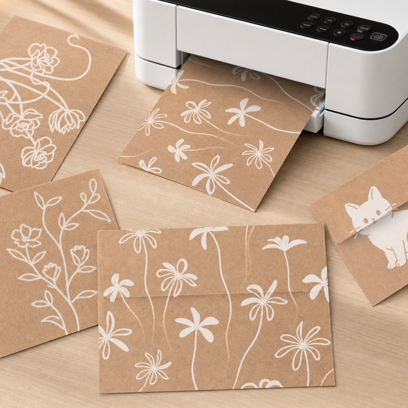 Self Seal Kraft Envelopes for 4x6 Photos Invitations - 70 Pack