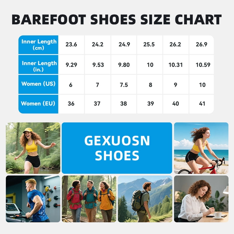 Women's Wide Width Casual Walking Shoes - Non-Slip Barefoot Sneakers