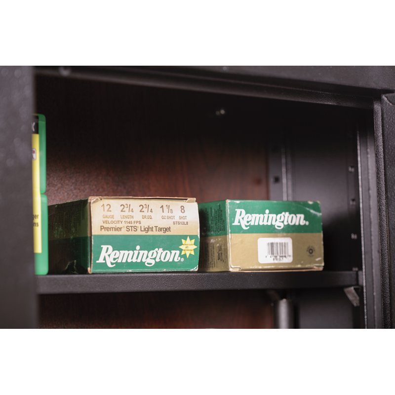 10-Gun Metal Safe Cabinet with Key Lock - Secure Rifle & Shotgun Storage