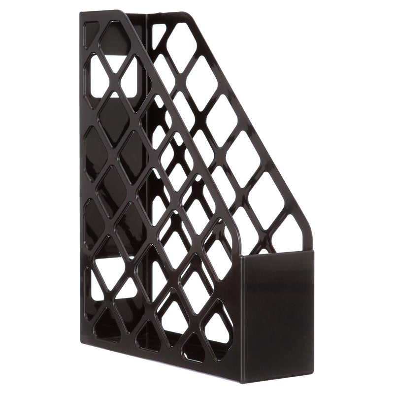 Recycled Magazine File Organizer Black - Office & Home Storage