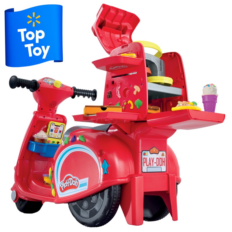 Play-Doh Pizza Delivery Scooter Playset for Kids Ages 3-5 with Modeling Compound