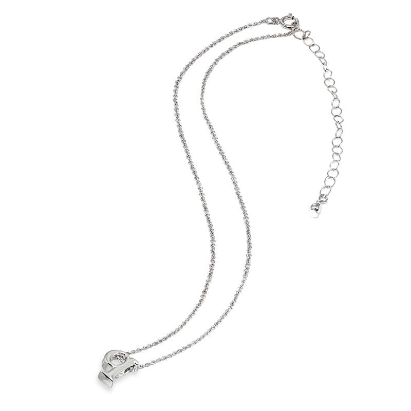 Sterling Silver Letter Initial Necklace 15 Inch Chain with Extender - Customizable