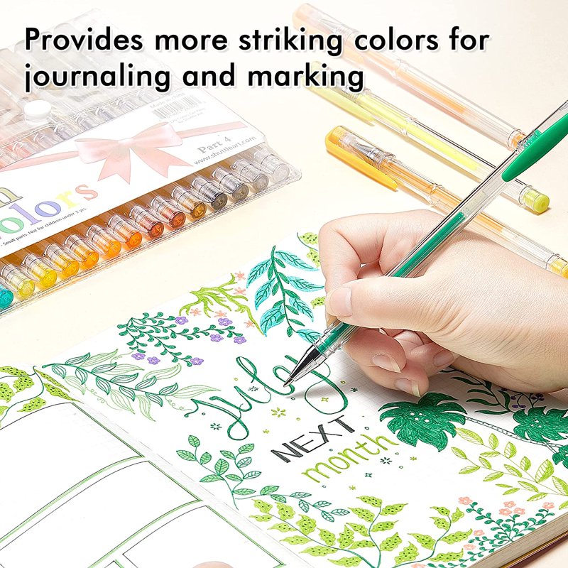 120 Colors Gel Pen Set for Adult Coloring & Art Projects