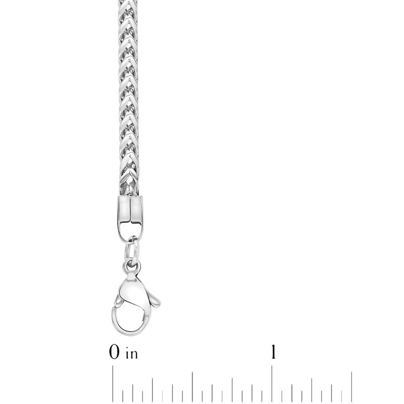 Men's Silver-Tone Stainless Steel Franco Chain Necklace 20 Inches