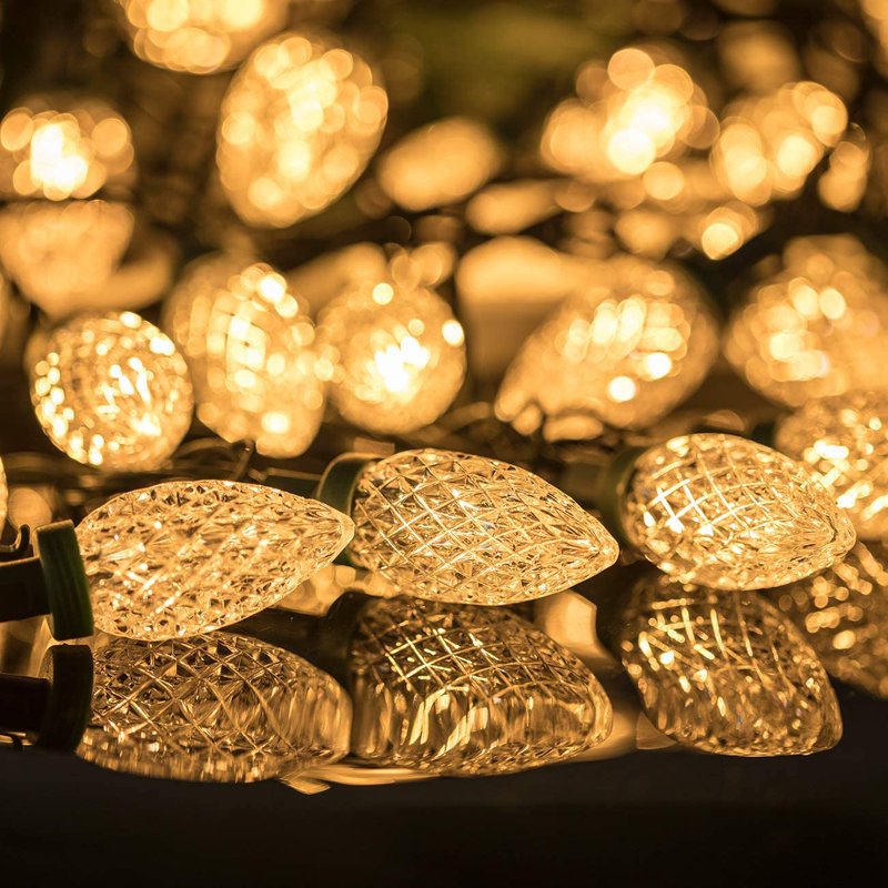 81 Ft Outdoor Indoor Christmas String Lights with 8 Modes Waterproof Extendable LED Pine Cone Decor