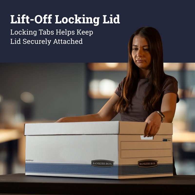 White File Storage Boxes with Lids - 12 Pack, Corrugated Cardboard