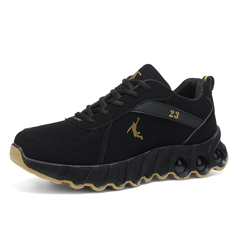 Performance Basketball Sneakers Men Black Gold Non-Slip Shock Absorption Athletic Shoes