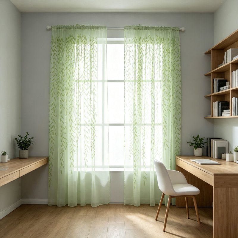Light Filtering Sheer Curtains for Windows & Room Dividers - 78 Inch Length