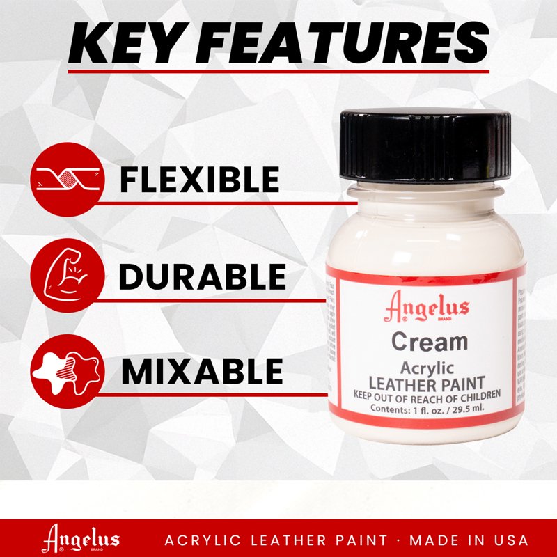 Angelus Acrylic Leather Paint 1 oz - Perfect for Shoes & Accessories