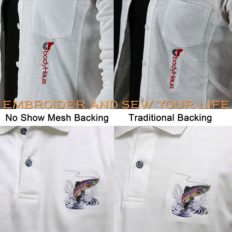 No Show Mesh Embroidery Stabilizer Backing Sheets - 8x8 Inch, Pack of 100