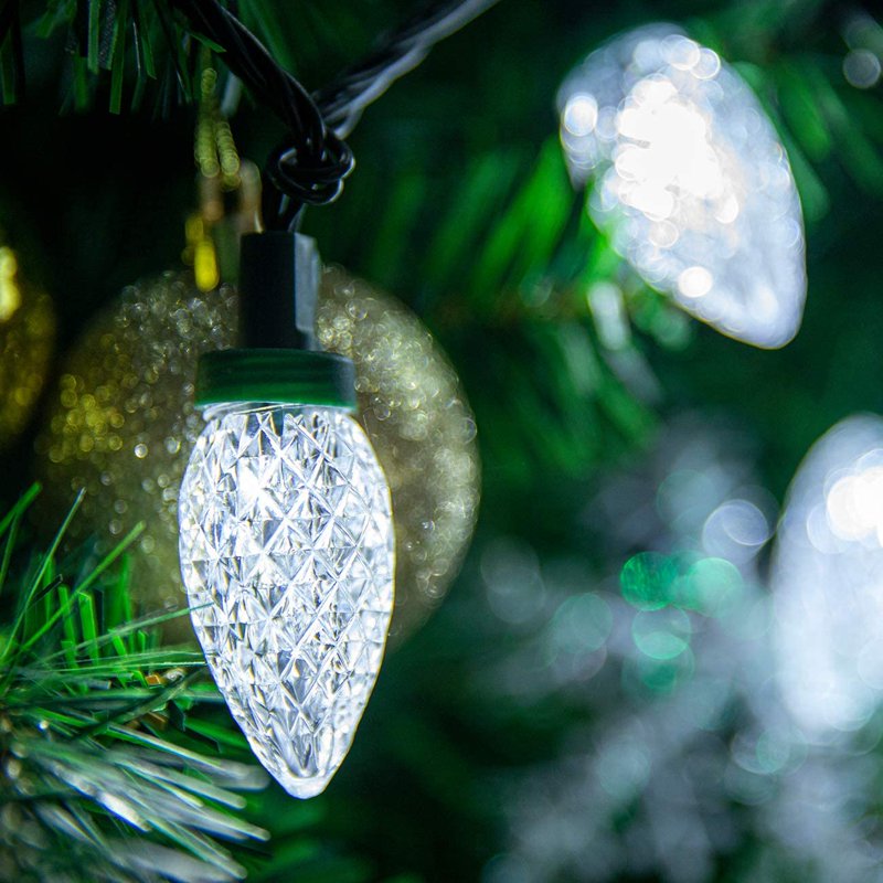 50 LED Christmas String Lights 49 Ft C9 Fairy Lights Waterproof Indoor Outdoor Decor