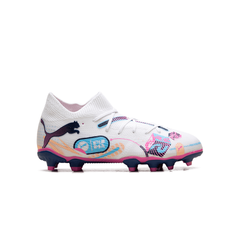PUMA Future 7 FG/AG Cleats GS 5Y Match Volume Up Luminous Blue Poison Pink