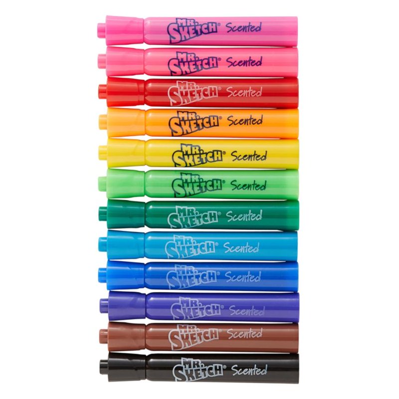 Scented Markers Set - 12 Colors, 192 Count with Vivid Ink & Aromatic Scents