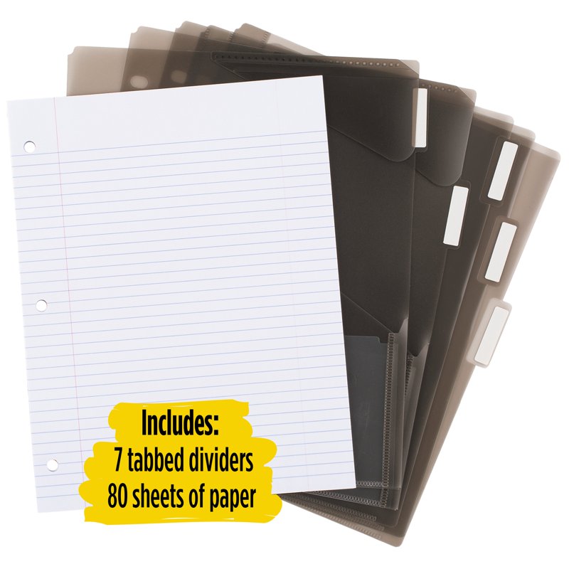 5-Star Flex 1.5-Inch Hybrid Notebook Binder with Rings, Black