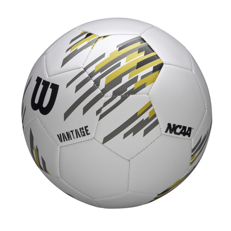 Wilson NCAA Vantage Soccer Ball - White/Gold, Size 5 (Variation: 5, White/Gold)