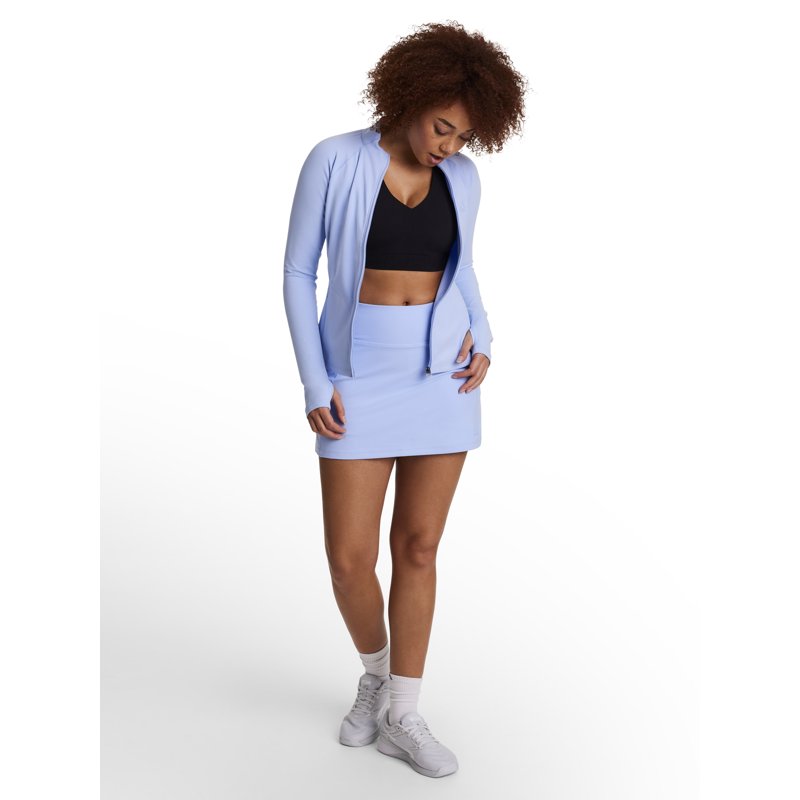 Reebok Women's High Rise Skort for Active Wear - Breathable, Stretchy Sports Skirt