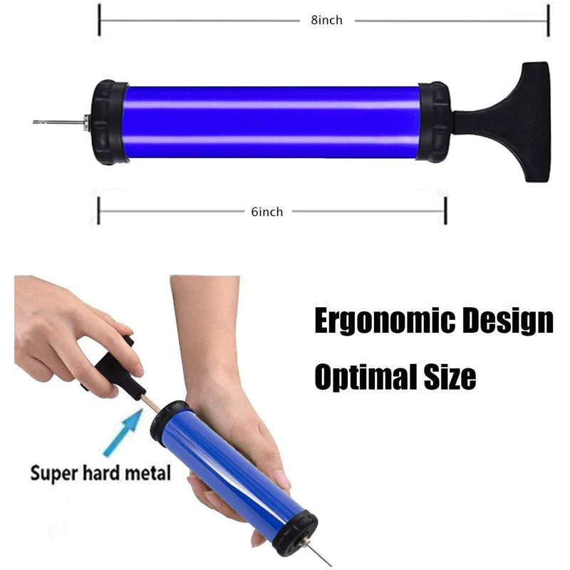 10-Inch Portable Ball Pump Inflator Kit for Soccer Basketball Volleyball Football