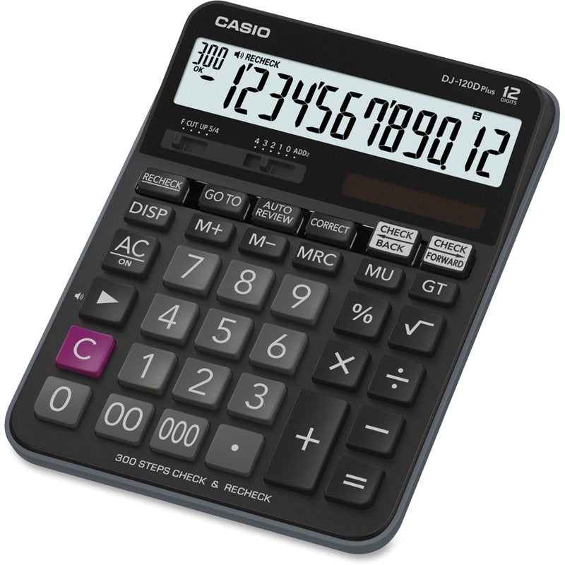 Twelve-Digit Business Printing Calculator - No Paper, Dual Zero Keys