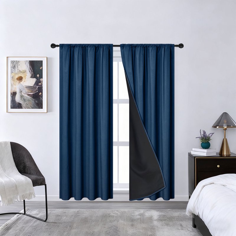 Light-Blocking Thermal Insulating Curtain - 78x40 Inch for Bedroom & Living Room