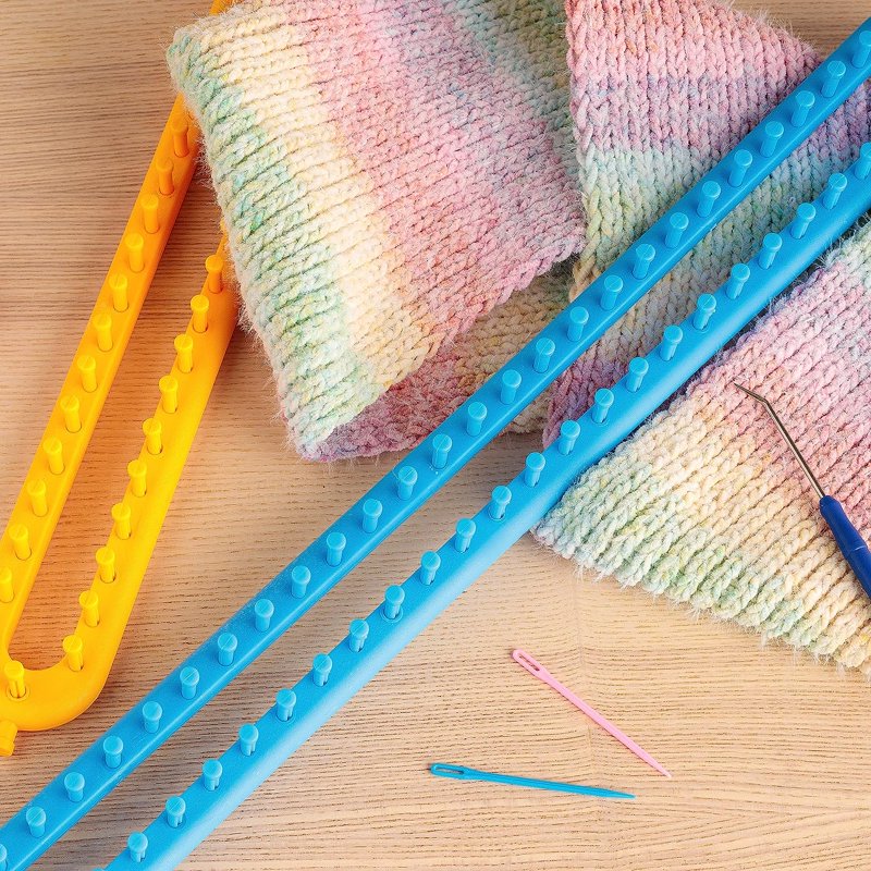 Long Peg Knitting Loom Set - 4 Sizes for Crochet & Garment Making
