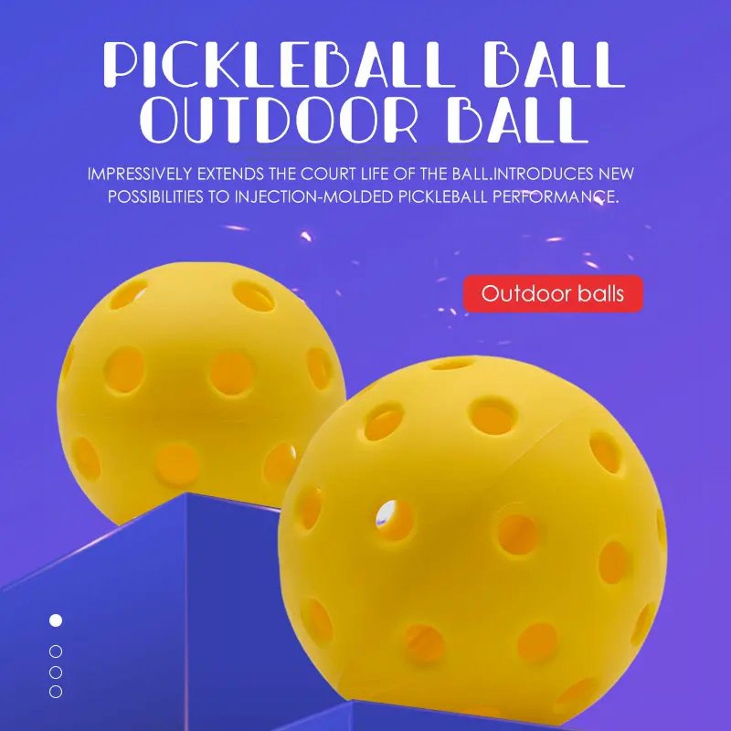 Pickleball Balls 4-Pack Official 74mm 26g 40-Hole - Orange