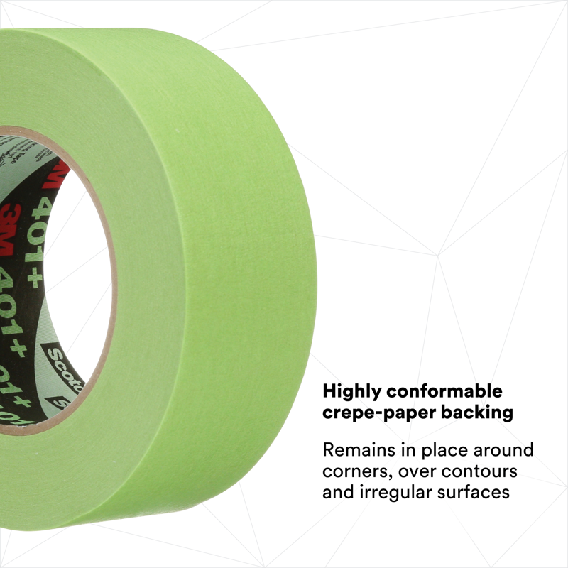 High Performance Green Masking Tape 1/2 in. x 60 yds. - Heat-Resistant Automotive & Industrial Masking Tape
