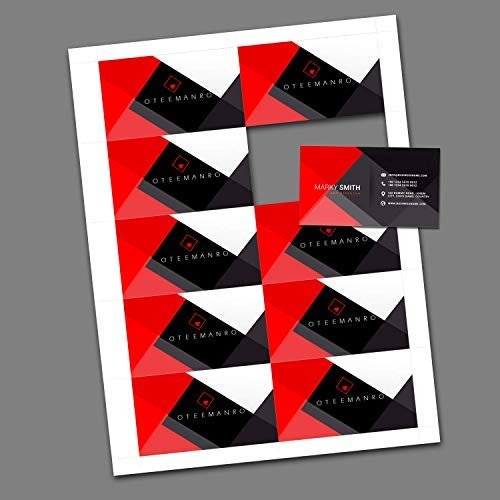 Blank Business Card Stock Paper - Heavyweight 80 lb 3.5 x 2 inches, 100 Sheets