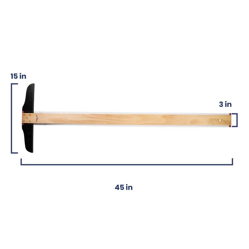 18 Inch T Square with Maple Blade & Acrylic Edge for Drawing & Cutting