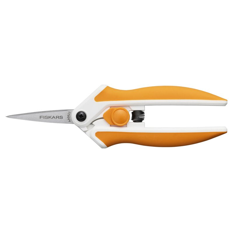 Micro-Tip Easy Action Scissors for Precise Cutting - 6 Inch, White