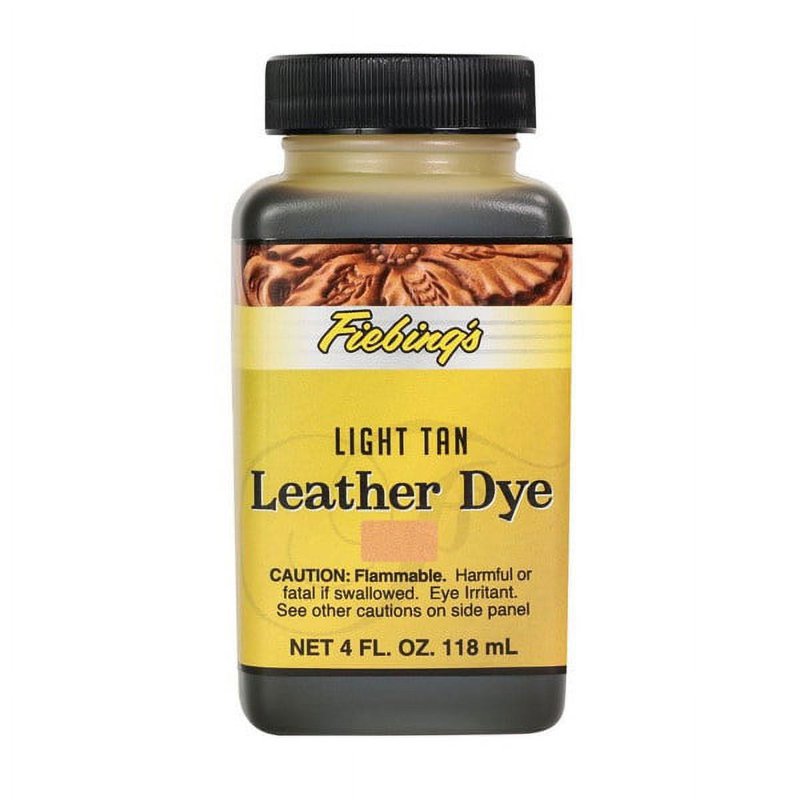 Leather Dye Black 4oz with Applicator - For Shoes, Belts, Leather Goods