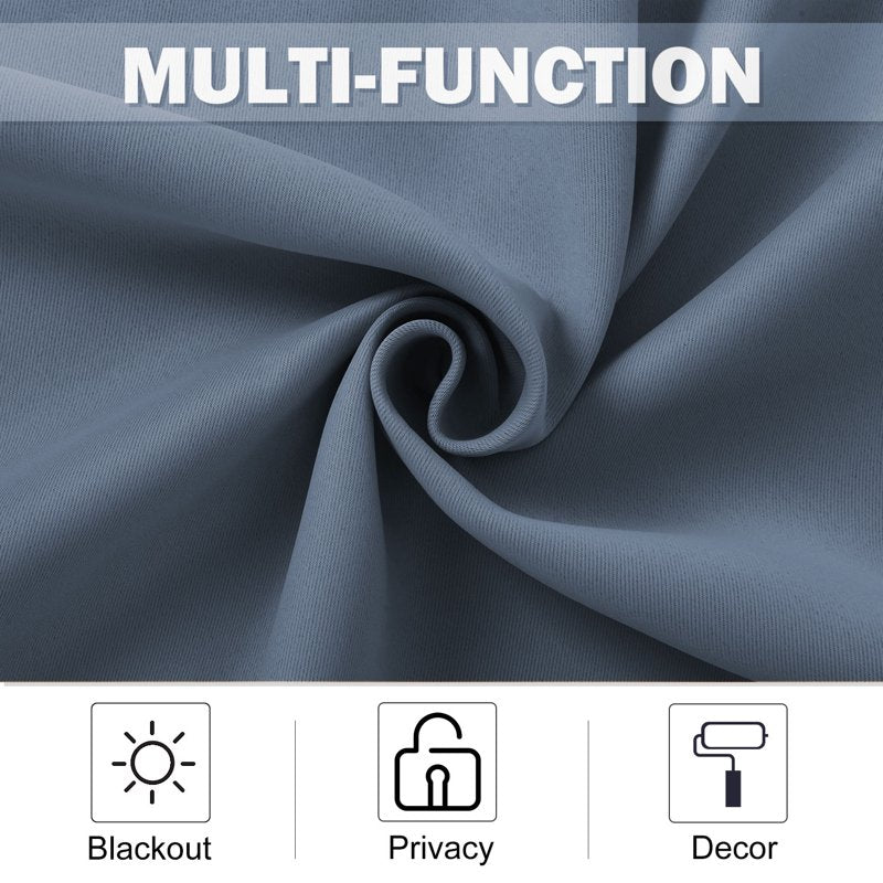 Blackout Kitchen Curtain Tiers Set of 2 | Room Darkening Thermal Insulated Window Treatments