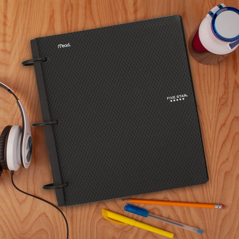 5-Star Flex 1.5-Inch Hybrid Notebook Binder with Rings, Black