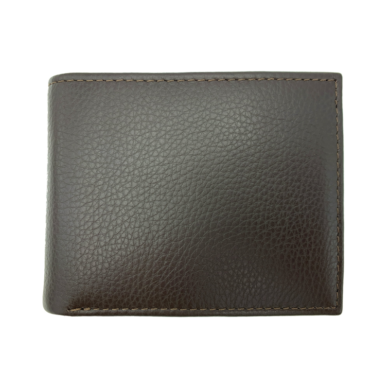Men's RFID Blocking Bifold Wallet - Genuine Leather, Brown