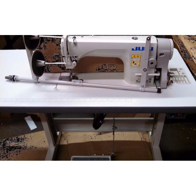 Heavy-Duty Industrial Straight Stitch Sewing Machine with Table and Servo Motor