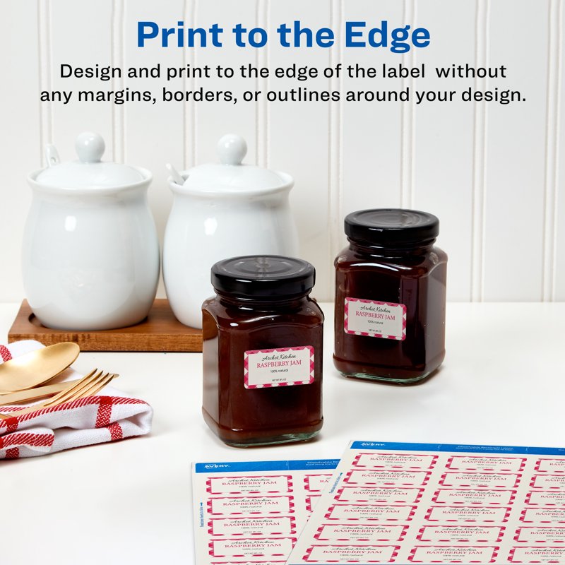 Dissolvable Labels 1-1/4 x 2-3/8 inch, Waterproof, Food Safe, 90 Sheets