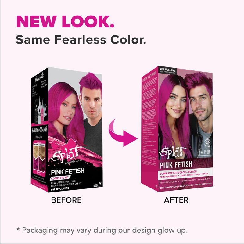Semi-Permanent Hair Color Kit with Bleach - Multiple Shades